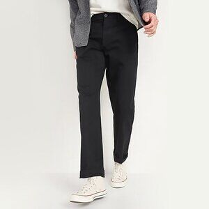 Old Navy Black Ultimate Loose Built-In Flex Chino Pants Mens 28x32